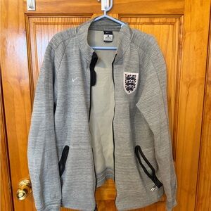 Nike Gray Women's Bomber Jacket with Embroidered Crest